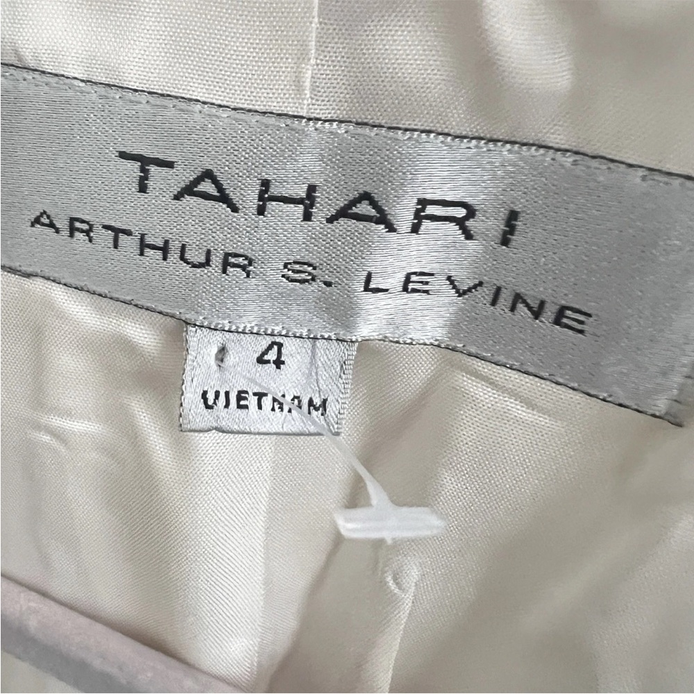 Tahari ASL Cream Blazer with Black Lapels size 4 NEW - Picture 9 of 9